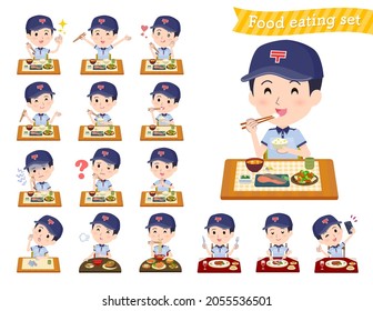 A set of postman about meals.It's vector art so easy to edit.