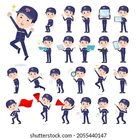 A set of postman with digital equipment such as smartphones.It's vector art so easy to edit.