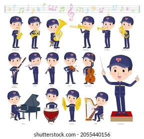 A set of postman on classical music performances.It's vector art so easy to edit.