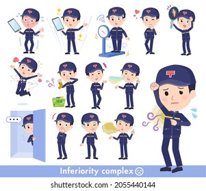 A Set Of Postman On Inferiority Complex.It's Vector Art So Easy To Edit.