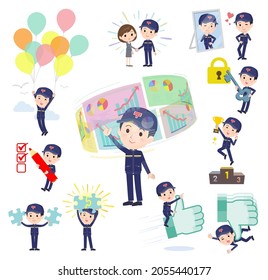 A set of postman on success and positive.It's vector art so easy to edit.