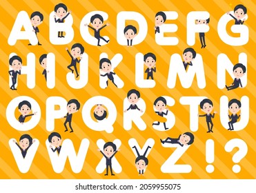 A set of postoffice suit man designed with alphabet.It's vector art so easy to edit.