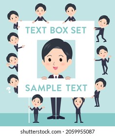A set of postoffice suit man with a message board.Since each is divided, you can move it freely.It's vector art so easy to edit.
