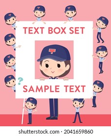 A set of  postwomen with a message board.Since each is divided, you can move it freely.It's vector art so easy to edit.