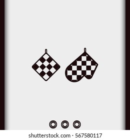 Set pot holders icon.