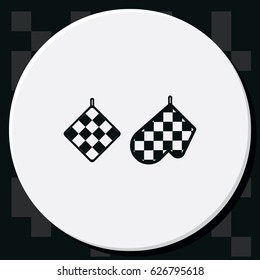 Set pot holders icon.