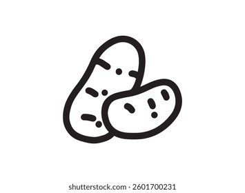 Set of an Potato Fresh Vegetables Icon