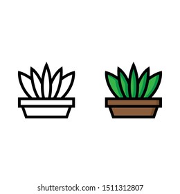 a set of potted plant icons