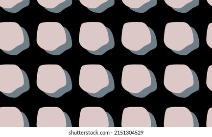 Set of powder dots and spots in gray on a black background. Abstract vector seamless patterns.