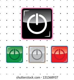 set of power buttons. eps 10