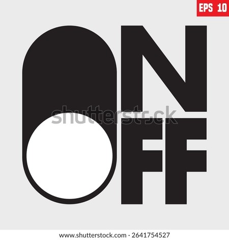 Set of power On and Off switch icon collection. Light switch off line, Toggle switch symbol. Vector Illustration.