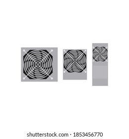 Set of Power supply unit. Vector illustration.