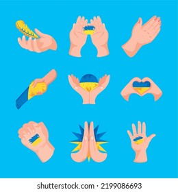 set of pray for Ukraine, design