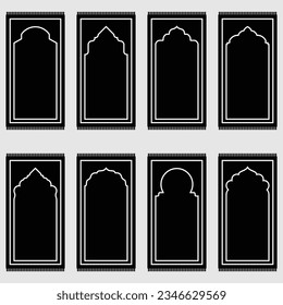 set prayer rug template collection 02