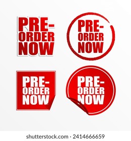 set of pre order labels or stickers