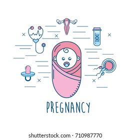 set pregnancy fertilization process to biology reproduction
