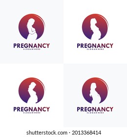 Plantilla de vectores de diseño de logotipos de embarazos