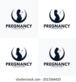 Set of Pregnancy Logo Design Vector Template