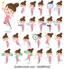 A set of Pregnant woman with digital equipment such as smartphones.
There are actions that express emotions.
It's vector art so it's easy to edit.