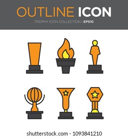 Set of premium award icons. eps10 vector illustration
