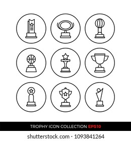Set of premium award icons. eps10 vector illustration
