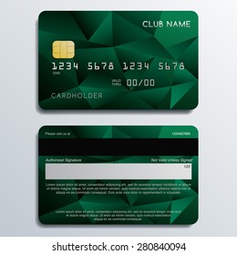 Set of Premium Cards in Geometrical Pattern : Vector Illustration