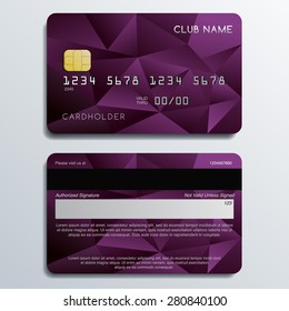 Set of Premium Cards in Geometrical Pattern : Vector Illustration