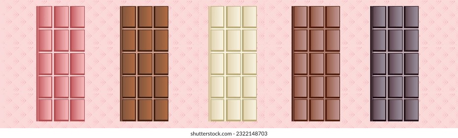 conjunto de diseños vectores de chocolate premium