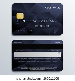 Set of Premium Credit Cards: Vector Illustration