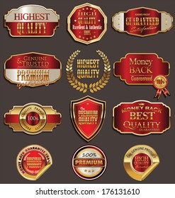 Set Of Premium Golden Labels