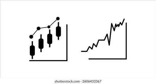 Set of premium growth icons in line style. High quality outline symbol collection of graph. Modern linear pictogram pack of diagram. Stroke vector illustration on a white background.
