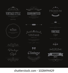 Set of premium label for design vintage style. Banner vector.