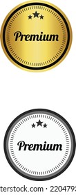 set of premium product stamp icon  monochromatic and colored vectors