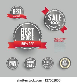 Set of premium quality badges and labels.