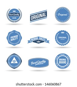 Set of premium quality badges and original labels (2).