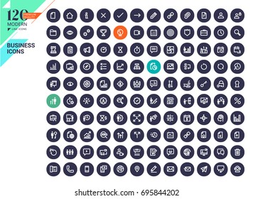 Set of premium quality business icons. Modern line icons collection for web and app design and development.