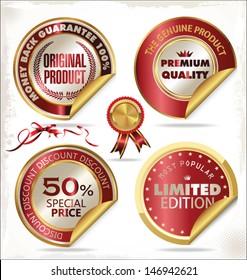 Set of premium & quality golden labels