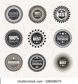 Set of Premium Quality and Guarantee Labels