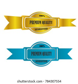 set of premium quality guaranteed sticker sale label badge icon isolated on white background