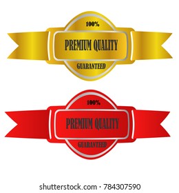 set of premium quality guaranteed sticker sale label badge icon isolated on white background