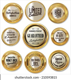 Set of premium quality labels, collection 