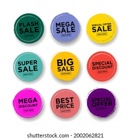 Set of premium quality labels. Modern vector illustration labels for shopping, e-commerce, product promotion, social media stickers, discount, sale promo marketing.