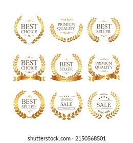 Set of premium quality labels. Modern vector illustration labels for shopping
