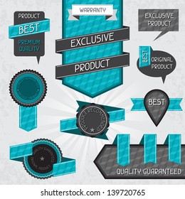 Set of premium quality labels and stickers.