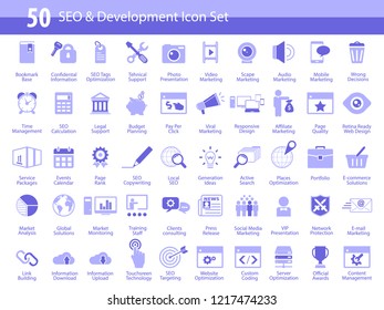 Set of premium quality Vector SEO Search Engine Optimisation Elements and Icons Illustration can be used for any project.