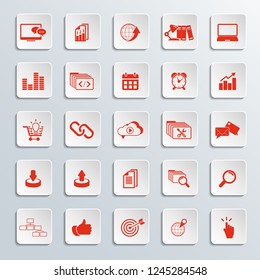 Set of premium quality Vector SEO Search Engine Optimisation Elements and Icons Illustration can be used for any project.