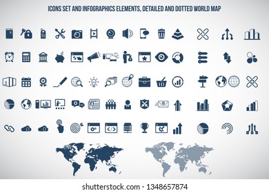 Set of premium quality Vector SEO Search Engine Optimisation Elements and Icons Illustration can be used for any project.
