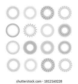 set of premium retro vintage badge frame ornament and abstract circle logo design vector template