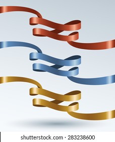 Set Of Premium Ribbons. Vector Illustration