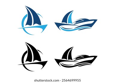 Set of Premium Ship logo template